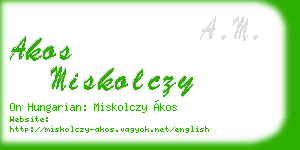 akos miskolczy business card
