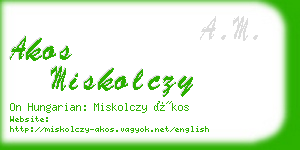 akos miskolczy business card